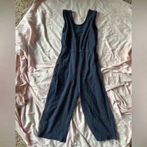 Alice + Ames Navy Jumpsuit / Romper with Polka Dots